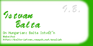 istvan balta business card